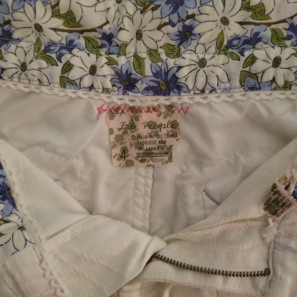 Free People White Carpenter Pants size 4 - Picture 3 of 5